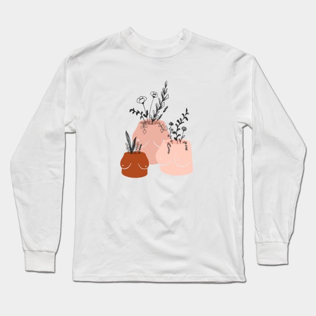 Plant pots Long Sleeve T-Shirt by Purple Panda